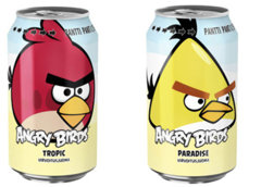 Nordic beverage company Olvi released "Angry Birds" soda in May. Image from Yahoo! News.