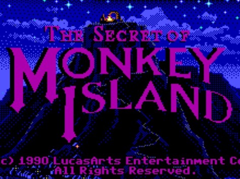 The title screen of "The Secret of Monkey Island." Image from the Lego campaign Kickstarter page.